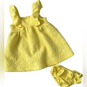 Janie and jack yellow embroidered dress
